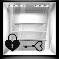 Αυτοκόλλητο βιτρίνας - Key of Heart